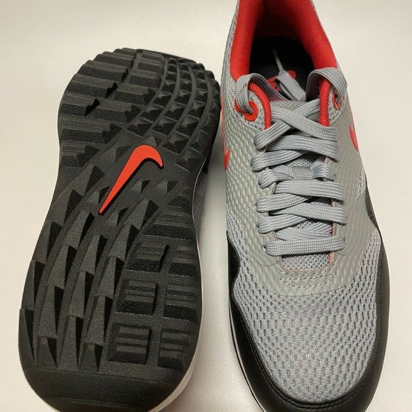 Nike Air Max 1 G Grey Red Spikeless Golf Shoes main image 5